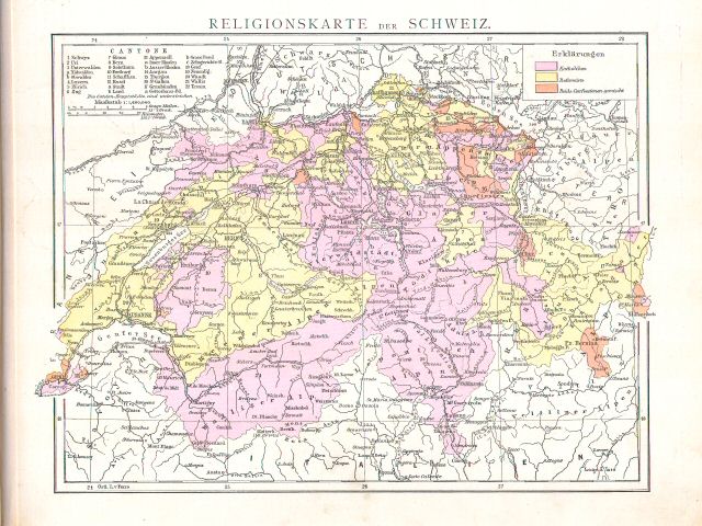 Andree's Handatlas 1881
49. Religionskarte der Schweiz.