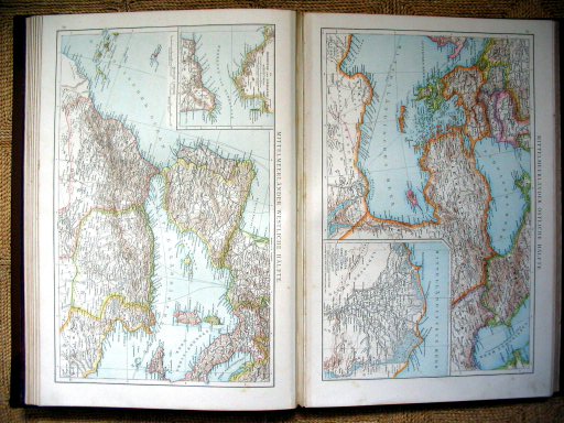 Andree's Handatlas 1881
60. Mittelmeerländer, westliche Hälfte.
61. Mittelmeerländer, östliche Hälfte.