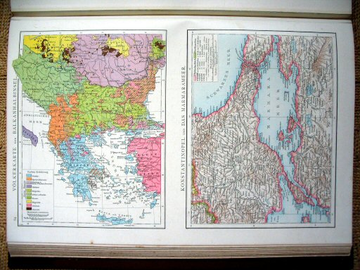 Andree's Handatlas 1881
64. Völkerkarte der Balkanhalbinsel.
Konstantinopel und das Marmarameer.