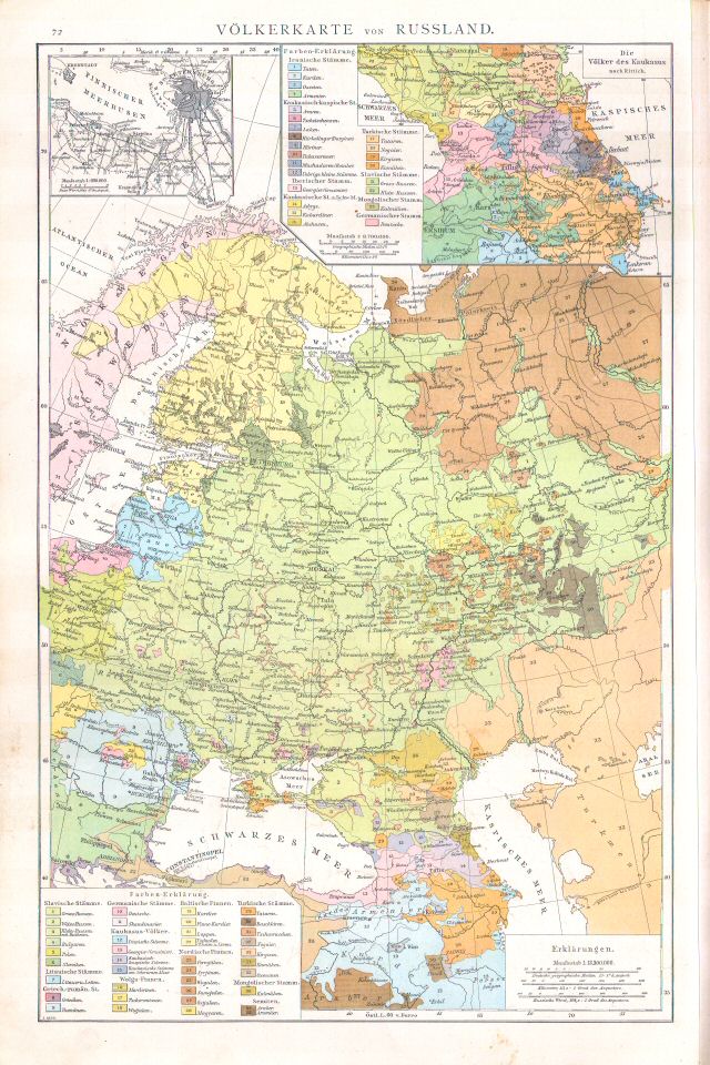 Andree's Handatlas 1881
72. Völkerkarte von Russland.
