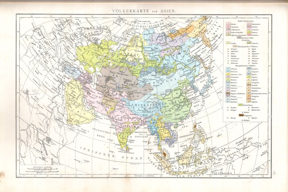 Andree's Handatlas 1881
73. Völkerkarte von Asien.