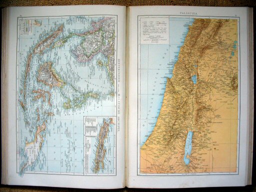 Andree's Handatlas 1881
80. Hinterindien und der Malayische Archipel.
81. Palästina.