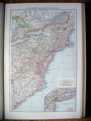 Andree's Handatlas 1881
89. Die Nordost-Staaten der Union.