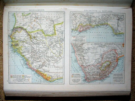 Andree's Handatlas 1881
96. Senegambien. Goldküste und Kapland.