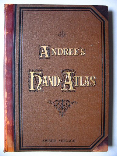 Andrees Handatlas 1887
Voorkant luxe band / Luxury front cover