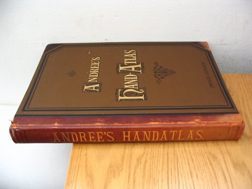 Andrees Handatlas 1887
Luxe band met rug / Luxury binding with spine