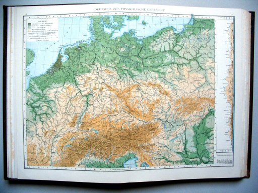 Andrees Handatlas 1887
18.19. Deutschland, physikalische Übersicht.