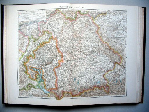 Andrees Handatlas 1887
26.27. Württemberg und Bayern.