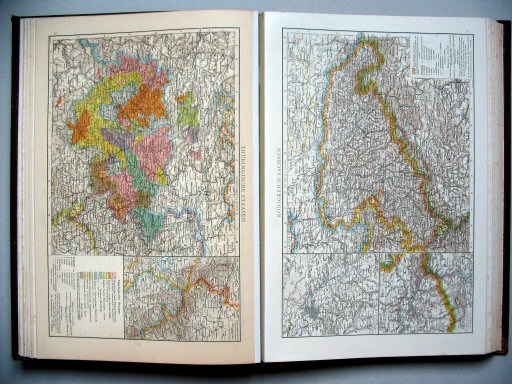Andrees Handatlas 1887
36. Thüringische Staaten.
37. Königreich Sachsen.