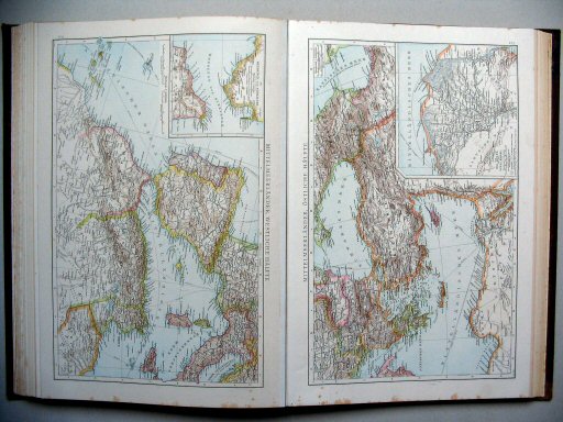 Andrees Handatlas 1887
104. Mittelmeerländer, westliche Hälfte.
105. Mittelmeerländer, östliche Hälfte.