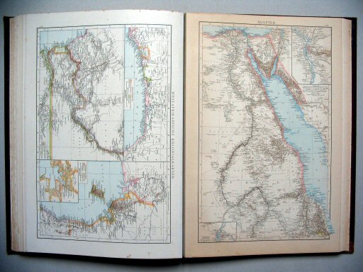 Andrees Handatlas 1887
108. Westafrikanische Kolonialkarten.
109. Ägypten.