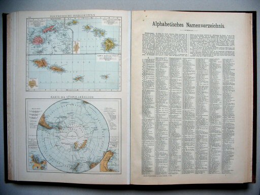 Andrees Handatlas 1887
120. Polynesische Inselgruppen.
Karte der Südpolarregion