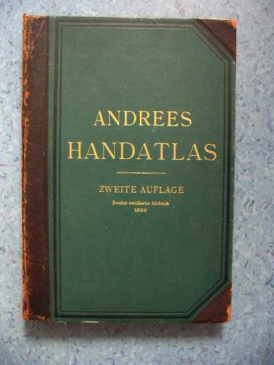Andrees Handatlas 1890
Voorkant gewone band / Regular front cover