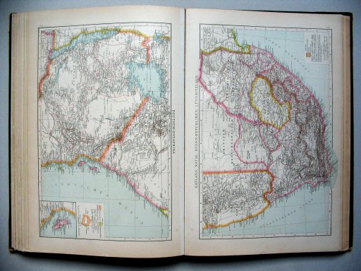 Andrees Handatlas 1890
112. Deutsch-Ostafrika.
113. Kapland, Natal, Buern-Republiken, Lüderitzland.