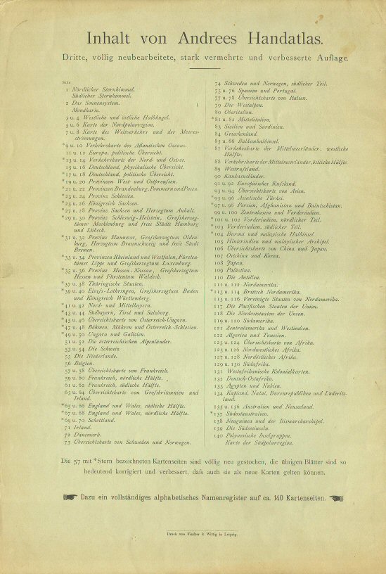 Andrees Handatlas 1893
Omslag eerste aflevering, achterkant / Back cover of first installment
