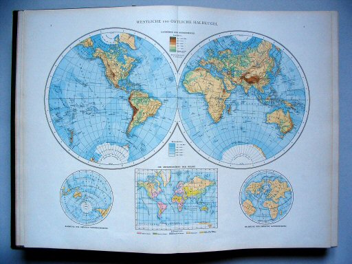 Andrees Handatlas 1893
3.4. Westliche und östliche Halbkugel
Westelijk en oostelijk halfrond
Western and eastern hemispheres