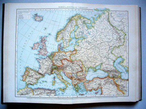 Andrees Handatlas 1893
11.12. Europa, politische Übersicht
Europa, staatkundig / Europe, political