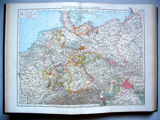 Andrees Handatlas 1893
17.18. Deutschland, politische Übersicht
Duitsland, staatkundig / Germany, political
