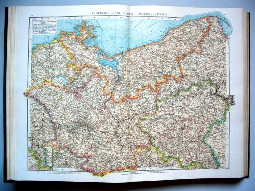Andrees Handatlas 1893
21.22. Provinzen Brandenburg, Pommern und Posen
Provincies Brandenburg, Pommeren en Posen
Provinces of Brandenburg, Pomerania and Posen