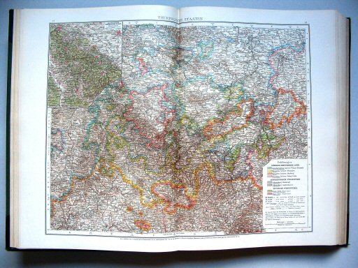 Andrees Handatlas 1893
27a.28a. Thüringische Staaten (politisch)
Thüringen, staatkundig / Thuringia, political