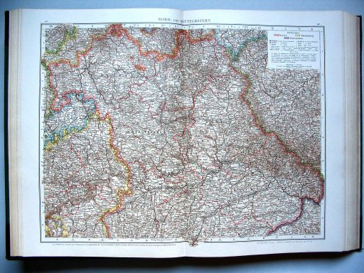 Andrees Handatlas 1893
41.42. Nord- und Mittelbayern
Noord- en Midden-Beieren / North and Central Bavaria