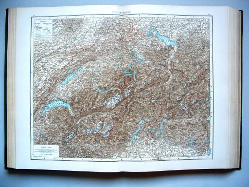 Andrees Handatlas 1893
53.54. Die Schweiz
Zwitserland / Switzerland