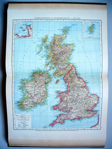 Andrees Handatlas 1893
63.64. Übersichtskarte von Grossbritannien und Irland
Overzichtskaart van Groot-Brittannië en Ierland
General map of Great Britain and Ireland