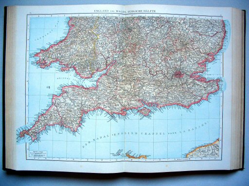Andrees Handatlas 1893
65.66. England und Wales, südliche Hälfte
Engeland en Wales, zuidelijk deel
England and Wales, southern half