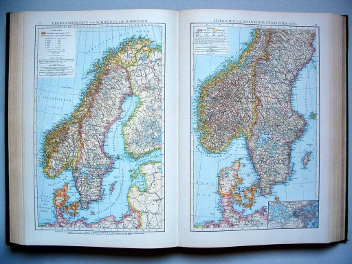 Andrees Handatlas 1893
73. Übersichtskarte von Schweden und Norwegen
74. Schweden und Norwegen, südlicher Teil
Overzichtskaart van Zweden en Noorwegen. Zweden en Noorwegen, zuidelijk deel
General map of Sweden and Norway. Sweden and Norway, southern part