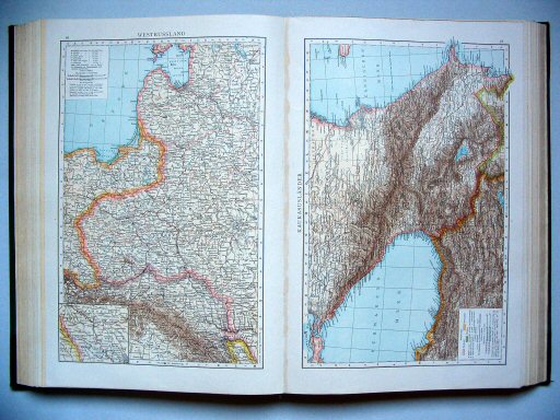 Andrees Handatlas 1893
91. Westrussland   92. Kaukasusländer
West-Rusland. Kaukasus / West Russia. Caucasus