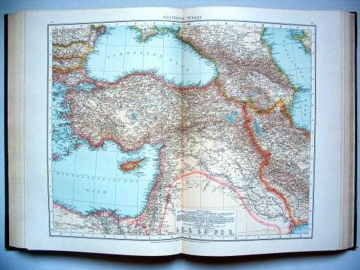 Andrees Handatlas 1893
95.96. Asiatische Türkei
Aziatisch Turkije / Turkey in Asia