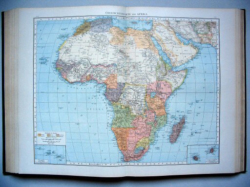 Andrees Handatlas 1893
111.112. Übersichtskarte von Afrika
Overzichtskaart van Afrika / General map of Africa