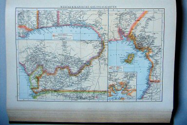 Andrees Handatlas 1893
119. Westafrikanische Kolonialkarten
Koloniën in West-Afrika / West African colonies
