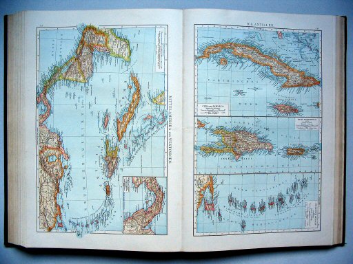 Andrees Handatlas 1893
131. Mittelamerika und Westindien
132. Die Antillen
Midden-Amerika en Westindië. De Antillen
Central America and West Indies. The Antilles