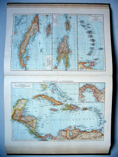 Andrees Handatlas 1893
131. Mittelamerika und Westindien
132. Die Antillen
Midden-Amerika en Westindië. De Antillen
Central America and West Indies. The Antilles