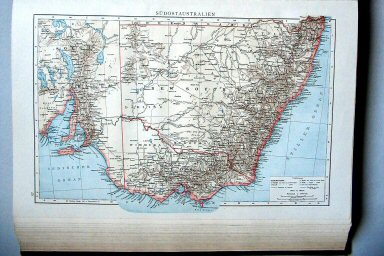 Andrees Handatlas 1893
137. Südostaustralien
Zuidoost-Australië / New South Wales and Victoria