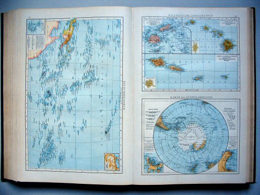 Andrees Handatlas 1893
139. Die Südseeinseln
140. Polynesische Inselgruppen. Karte der Südpolarregion
Eilanden in de Stille Oceaan
Polynesische eilanden, Zuidpoolgebied
Islands in the Pacific Ocean
Polynesian archipelagoes, Antarctica