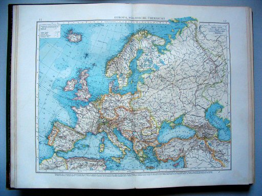 Andrees Handatlas 1896-97
11.12. Europa, politische Übersicht
Europa, staatkundig / Europe, political
