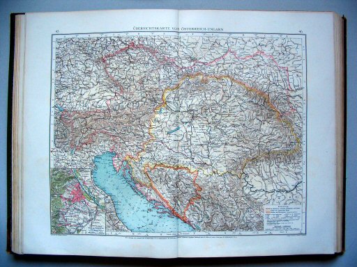Andrees Handatlas 1896-97
45.46. Übersichtskarte von Österreich-Ungarn
Overzichtskaart van Oostenrijk-Hongarije
General map of Austria-Hungary