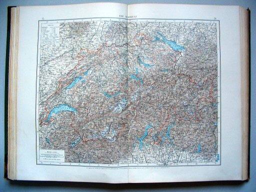 Andrees Handatlas 1896-97
53.54. Die Schweiz
Zwitserland / Switzerland
