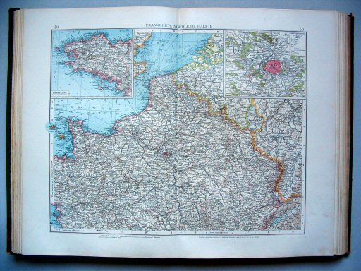Andrees Handatlas 1896-97
59.60. Frankreich, nördliche Hälfte
Frankrijk, noordelijk deel / France, northern half