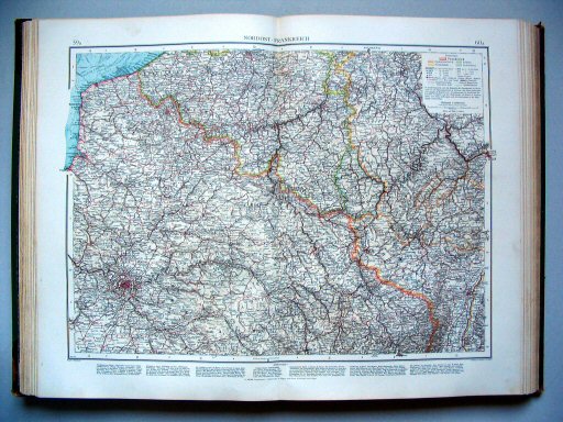 Andrees Handatlas 1896-97
59a.60a. Nordost-Frankreich
Noordoost-Frankrijk / Northeast France
