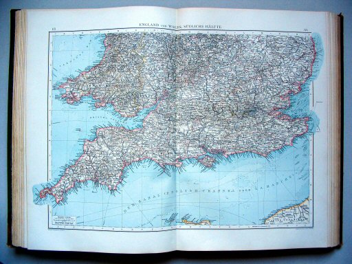 Andrees Handatlas 1896-97
65.66. England und Wales, südliche Hälfte
Engeland en Wales, zuidelijk deel
England and Wales, southern half