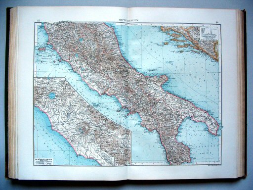 Andrees Handatlas 1896-97
83.84. Mittelitalien
Midden-Italië / Central Italy