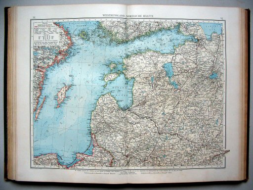 Andrees Handatlas 1896-97
91.91. Westrussland, nördliche Hälfte
West-Rusland, noordelijk deel / West Russia, northern half