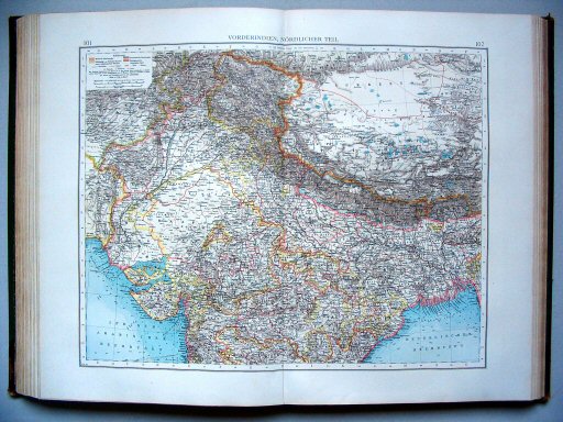 Andrees Handatlas 1896-97
101.102. Vorderindien, nördlicher Teil
Brits-Indië (noordelijk deel) / British India (northern part)