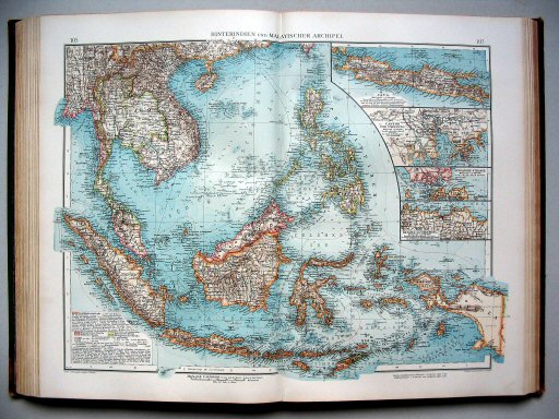 Andrees Handatlas 1896-97
105.105. Hinterindien und malayischer Archipel
Zuidoost-Azië / Southeast Asia