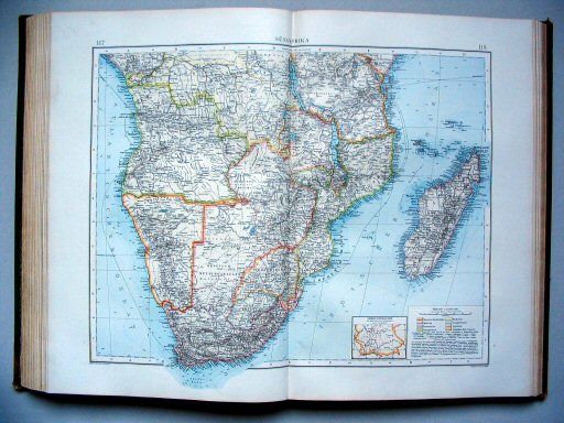 Andrees Handatlas 1896-97
117.118. Südafrika
Zuid-Afrika / South Africa