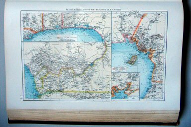 Andrees Handatlas 1896-97
119. Westafrikanische Kolonialkarten
Koloniën in West-Afrika / West African colonies
