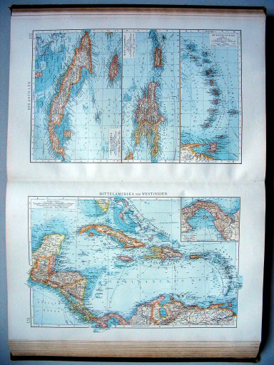 Andrees Handatlas 1896-97
131. Mittelamerika und Westindien
132. Die Antillen
Midden-Amerika en Westindië. De Antillen
Central America and West Indies. The Antilles